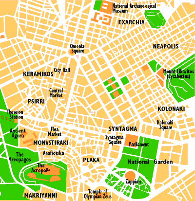 Carte d'Athnes