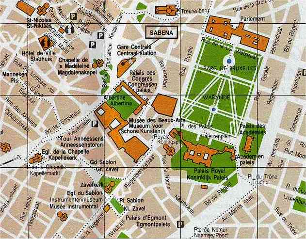 Carte de Bruxelles