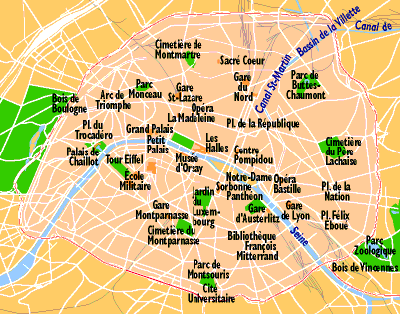 Carte de Paris
